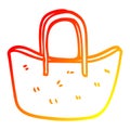 A creative warm gradient line drawing cartoon woven basket