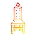 A creative warm gradient line drawing fancy cartoon chair Royalty Free Stock Photo