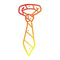A creative warm gradient line drawing striped office tie