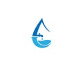 Creative Water Drop Plumb Service Logo Design
