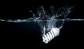 Creative water splash on a Led bulb
