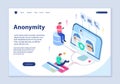 Creative website template of anonymity concept