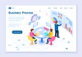 Creative website template of Business Process concept