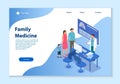 Creative website template of Family Medicine concept