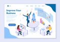 Creative website template of Improve Your Business concept