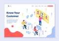 Creative website template of Know Your Customer concept