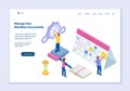 Creative website template of Manage Your Workflow Successfully concept