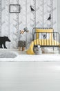 Creative white child`s bedroom