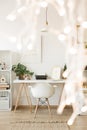 Creative white desk