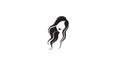 Creative Women Hair Abstract Logo Vector Symbol Icon Design