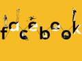 Creative Word concept Facebook and People doing things