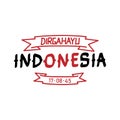 Creative word poster hand lettering dirgahayu indonesia