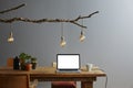 Creative Workspace Vintage Design Desk Organic Lamp Design