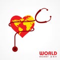 Creative World Heart Day Greeting Royalty Free Stock Photo