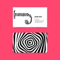 Creative 90x50 Business Card Template. Black and white Colors. F Royalty Free Stock Photo