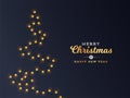 Creative Xmas Tree made by Lighting Garland for Merry Christmas