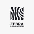 Creative abstract zebra logo design Royalty Free Stock Photo