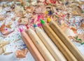 creatively coloured pencils art background Royalty Free Stock Photo