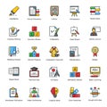 Educational Accessories Flat Icons Pack