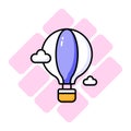 Creatively designed vector of hot air balloon, enjoy the adventure of hot air ballooning