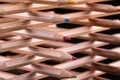 Creatively stacked color pencils Royalty Free Stock Photo
