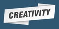 creativity banner template. ribbon label sign. sticker