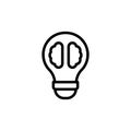 Creativity, bulb, brain icon. Simple line, outline vector elements of innovations icons for ui and ux, website or mobile