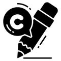 creativity Copyright law, intellectual property icon Royalty Free Stock Photo