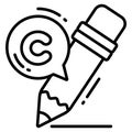 creativity Copyright law, intellectual property icon Royalty Free Stock Photo