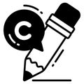 creativity Copyright law, intellectual property icon Royalty Free Stock Photo