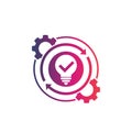 Creativity, creative process icon on white