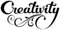 Creativity - custom calligraphy text Royalty Free Stock Photo