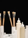 Creativity: Different paint brushes in a jar Royalty Free Stock Photo