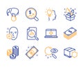 Creativity, Dollar and Analytics graph icons set. Euro money, Currency audit and Elephant on ball signs. Vector