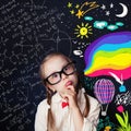 Creativity education and child ideas concept