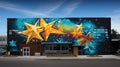 creativity grafitti stars Royalty Free Stock Photo