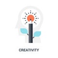 Creativity icon concept