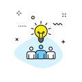 Creativity and Idea web icons in line style. Creativity, Finding solution, Brainstorming, Creative thinking, Brain. Vector