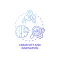 Creativity and innovation blue gradient concept icon Royalty Free Stock Photo