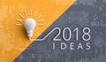 2018 creativity inspiration concepts with lightbulb