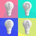 2019 creativity inspiration concepts with lightbulb on pastel color background.Business solution,planning ideas. Royalty Free Stock Photo