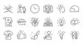 Creativity line icons. Creative designer, Idea and Inspiration. Linear icon set. Vector