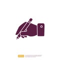 creativity related doodle icon concept writing hand with pencil symbol. Creative design, idea, Inspiration, brainstorming, startup Royalty Free Stock Photo