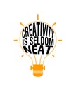 Creativity is seldom neat Royalty Free Stock Photo