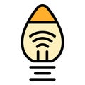 Creativity smart lightbulb icon vector flat