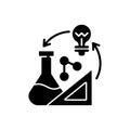 Creativity in STEM black glyph icon Royalty Free Stock Photo