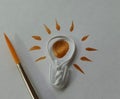 creativity symbol, broken pencil, paintbrush, photo creativity development ideas