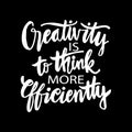 Creativity Is To Think More Efficiently. Royalty Free Stock Photo