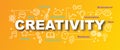 Creativity vector trendy banner