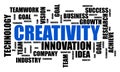 Creativity word cloud concept on white background Royalty Free Stock Photo